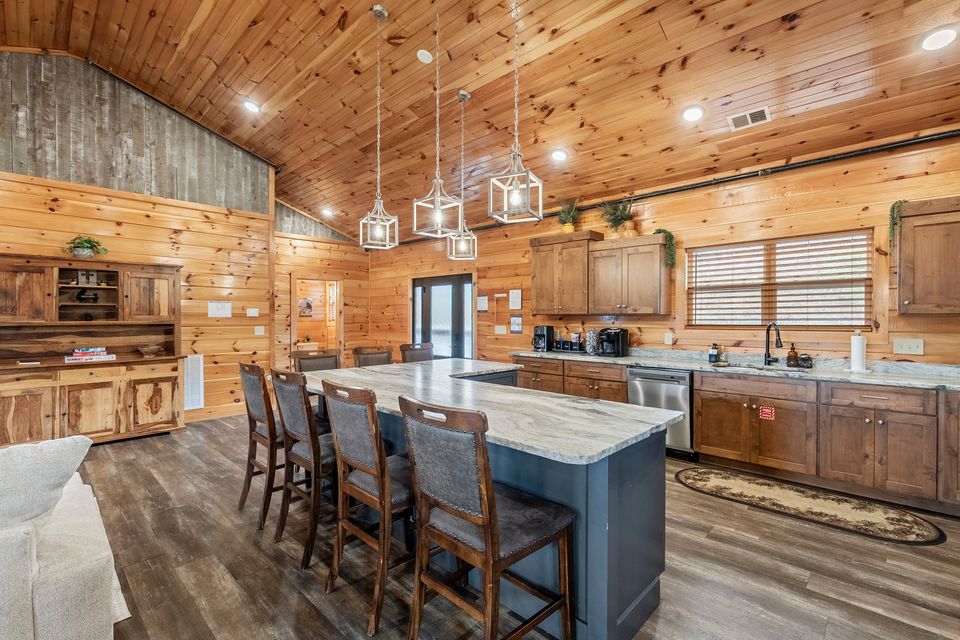 Kitchen island with seating