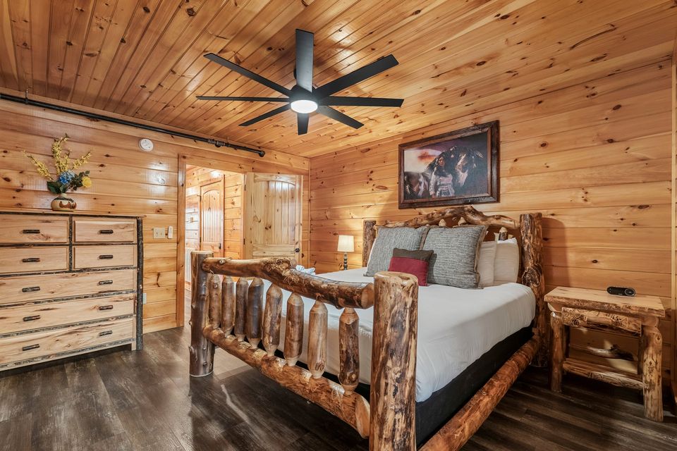 King log bed with dresser